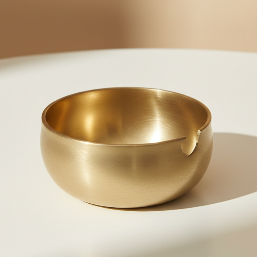 Brass Tea Strainer with Bowl | Crafted with Love