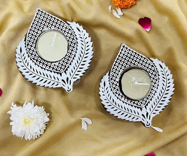 Wooden Tealight Candle Holders - Solid Wood