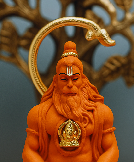 Meditating Hanuman Idol – Polyresin Decorative Statue