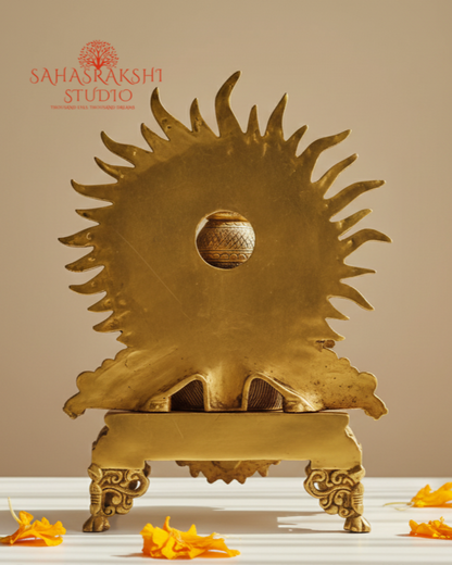 Sri Hanumanji Bust with Suryaprabha | Bajrangbali Bust Idol - Handcrafted in premium brass