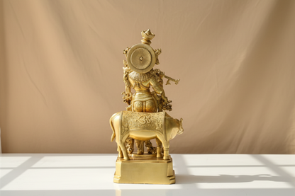 Gopala Krishna | Lord Krishna with Cow - Handcrafted with devotion
