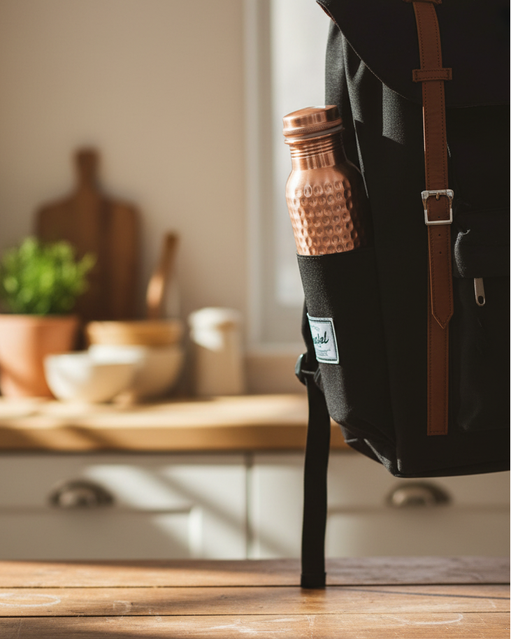 flexible and easy to carry reusable copper water bottle for daily hydration eco friendly lifestyle product