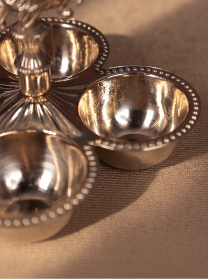 Beauiful Brass Kankavati Haldi Kumkum Holder - Handcrafted with love