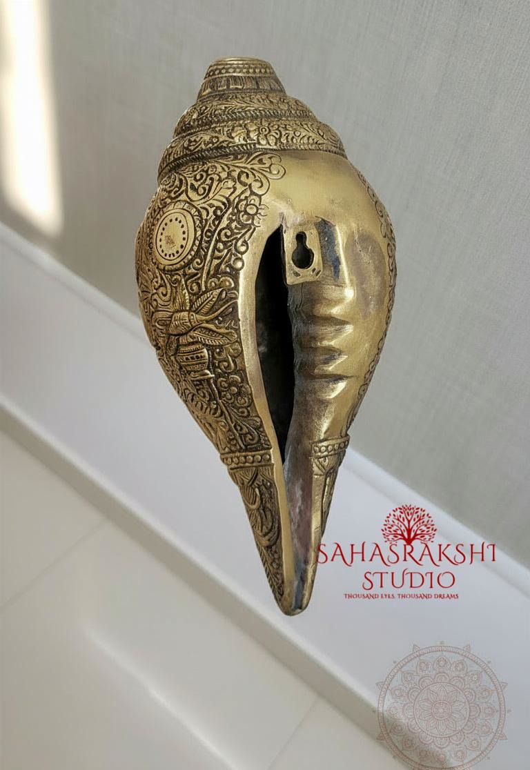 ViratRoop / Vishwaroop Sri Maha Vishnu Shankh - Pure Brass