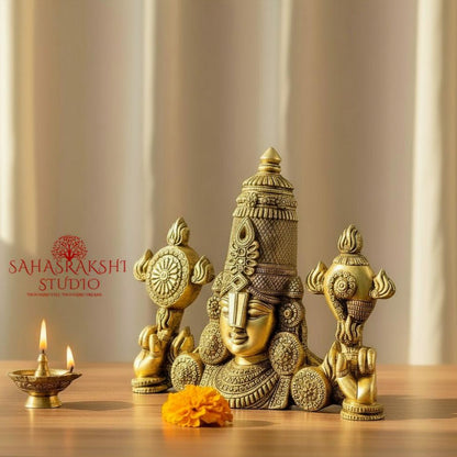Sri Venkateswara | Perumal | Govinda | Tirupati Balaji - Brass bust idol