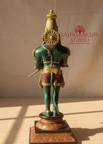 Dharmapālā - The Guardians of Dharma - Hanumanji & Garudaji - Pure Brass in traditional colors