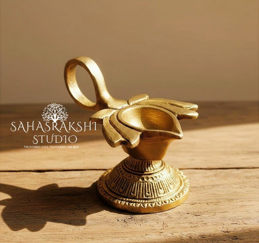 Padma Deepa | The Lotus Lamp - Pure Brass Vintage Oil Lamps