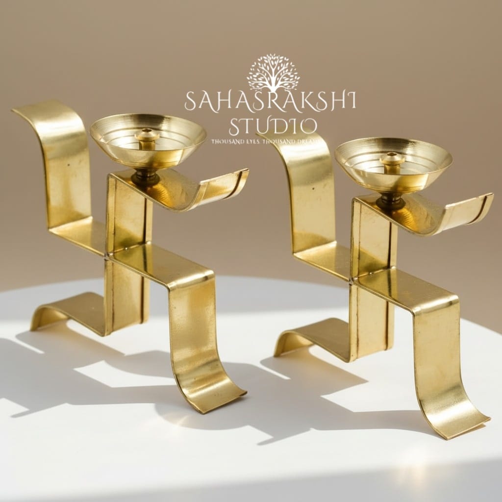 Beautiful Swastik Diyas Set - Handcrafted with Love