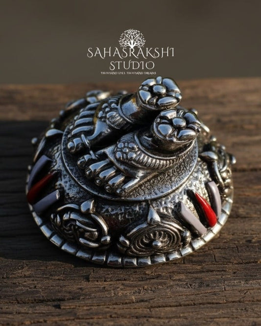 Balaji Charan|Vishnu Paadam - Handcrafted in silver finish (Premium Polyresin)