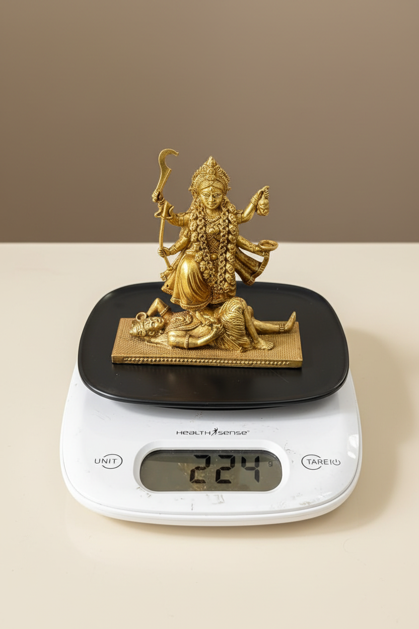 Premium Brass Small Kali Maa Idol | Handcrafted with Bhakti & Devotion