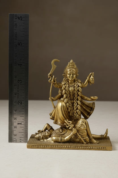 Premium Brass Small Kali Maa Idol | Handcrafted with Bhakti & Devotion