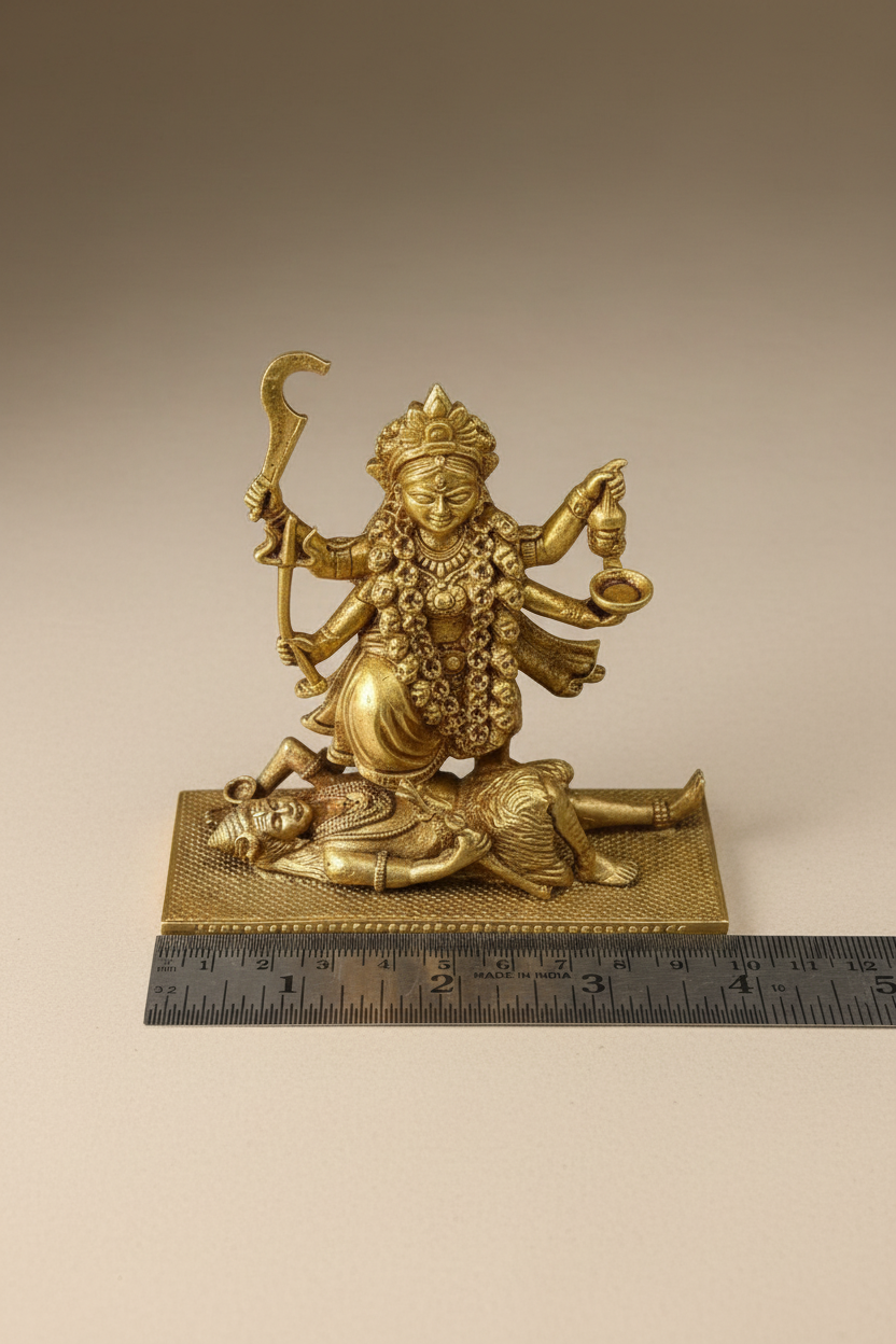 Premium Brass Small Kali Maa Idol | Handcrafted with Bhakti & Devotion