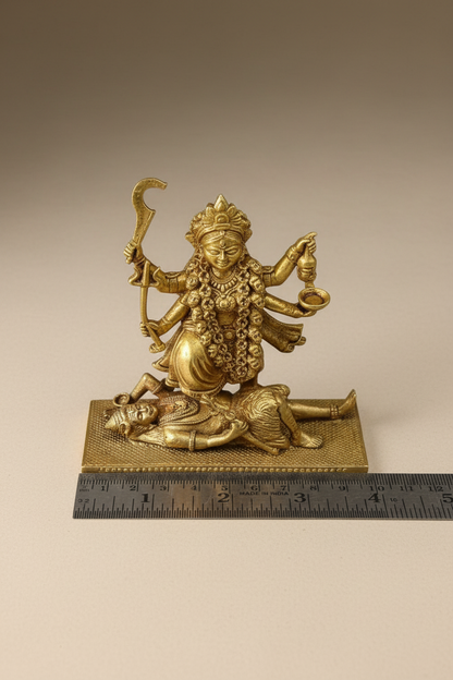 Premium Brass Small Kali Maa Idol | Handcrafted with Bhakti & Devotion