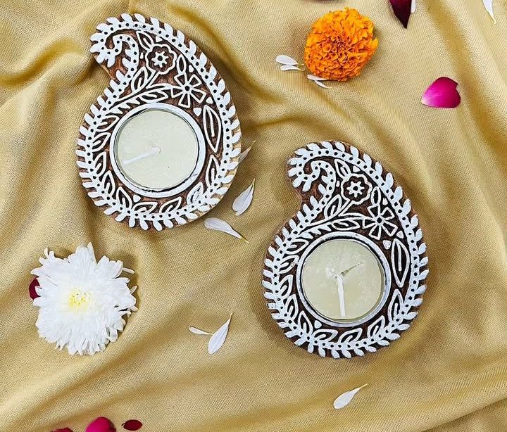 Wooden Tealight Candle Holders - Solid Wood