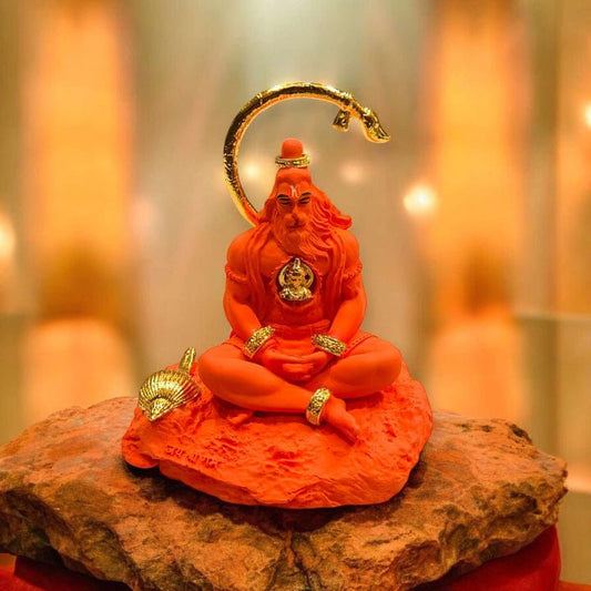 Meditating Hanuman Idol – Polyresin Decorative Statue