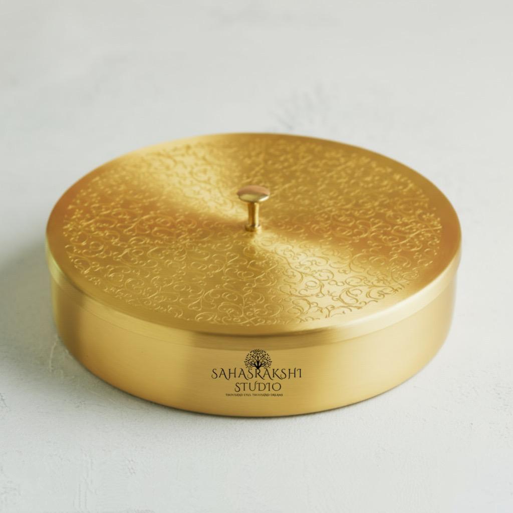 Pure Brass Indian Masala Box/Spice Container