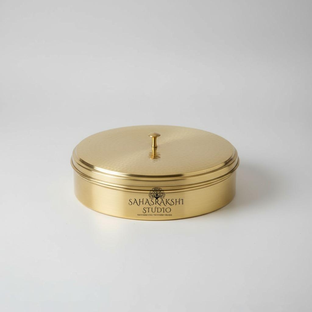 Pure Brass Indian Masala Box/Spice Container