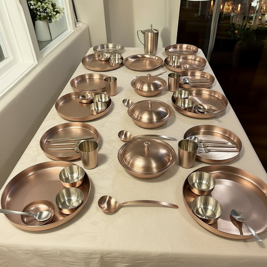 Kansa(Bronze) Royal Dinner Set - 70 pieces