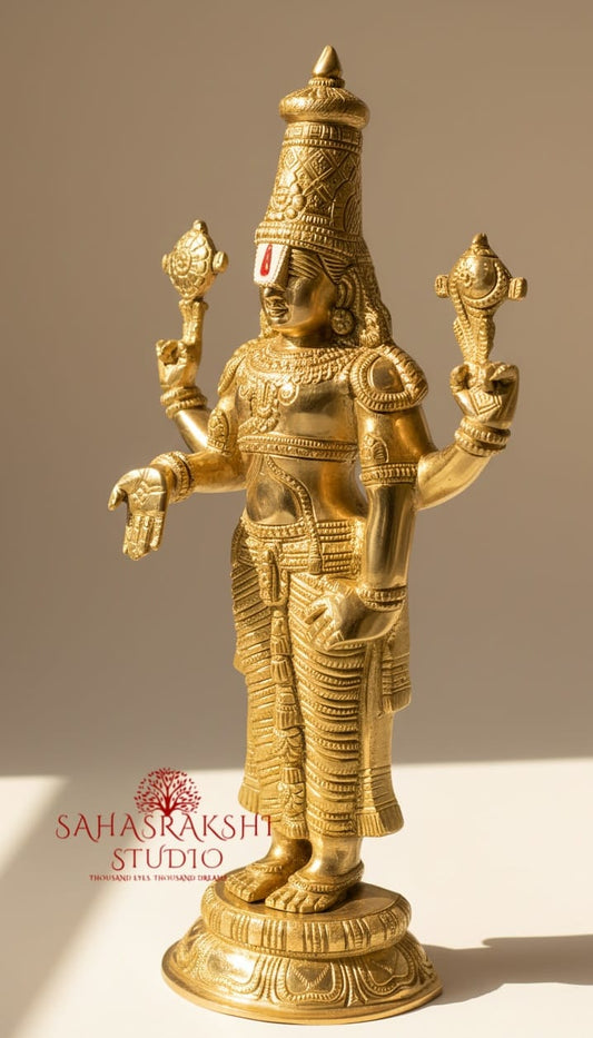 Govinda | Perumal | Sri Venkateswara - Brass Idol ( Gold Finish |  Black Finish)