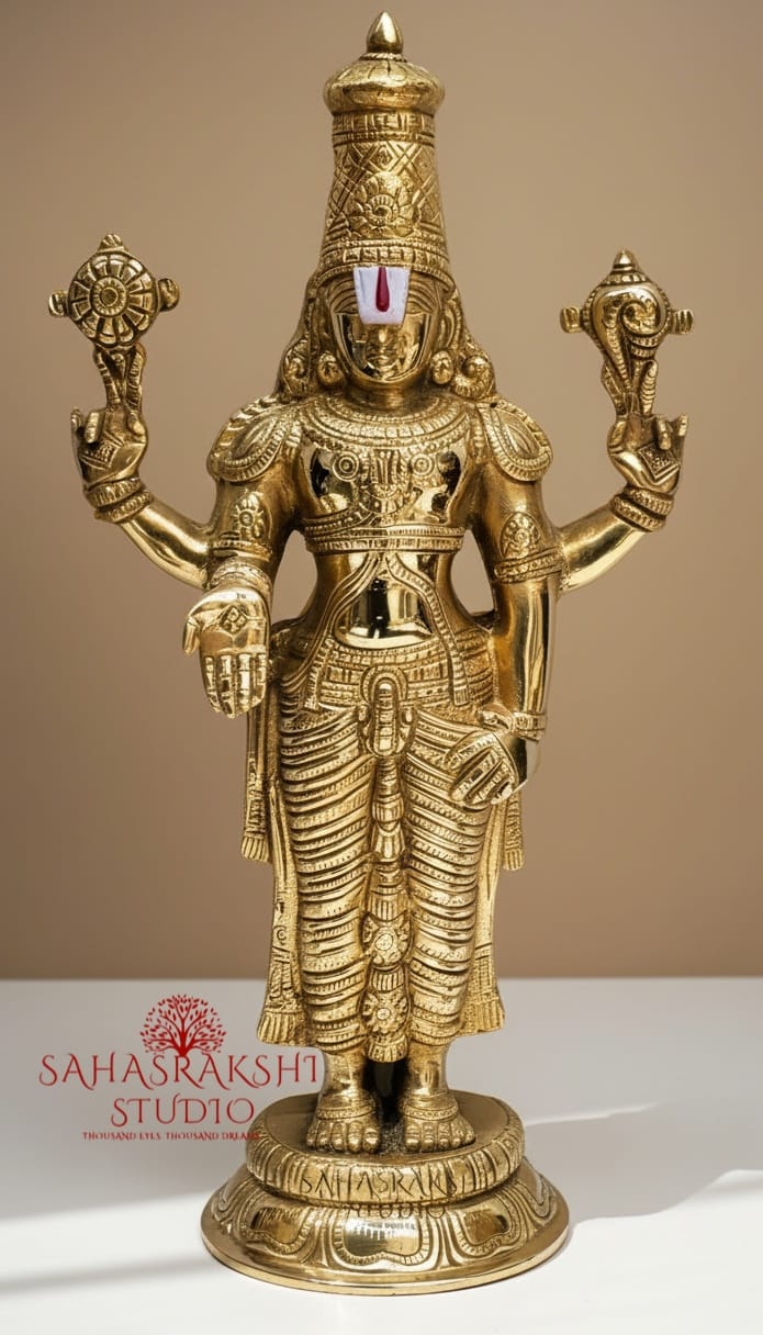 Govinda | Perumal | Sri Venkateswara - Brass Idol ( Gold Finish |  Black Finish)