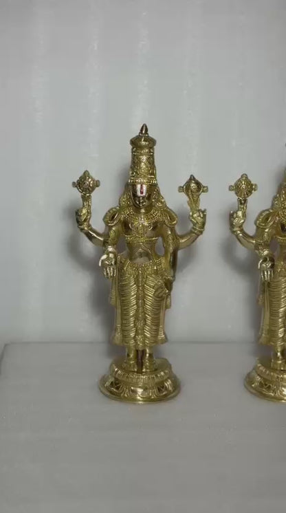 Govinda | Perumal | Sri Venkateswara - Brass Idol ( Gold Finish |  Black Finish)