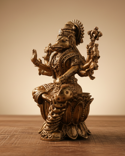 Sri Vaarahi Amman| Goddess Varahi| carved with devotion in premium brass