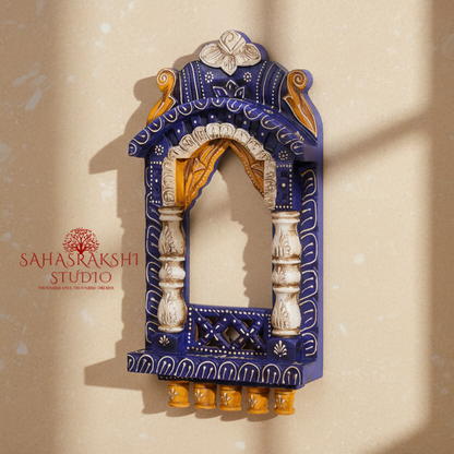 Handcrafted Regal Wooden Jharokha Set (16” & 10”)