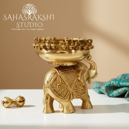 Beautiful Elephant Urli-Handcrafted with Taste