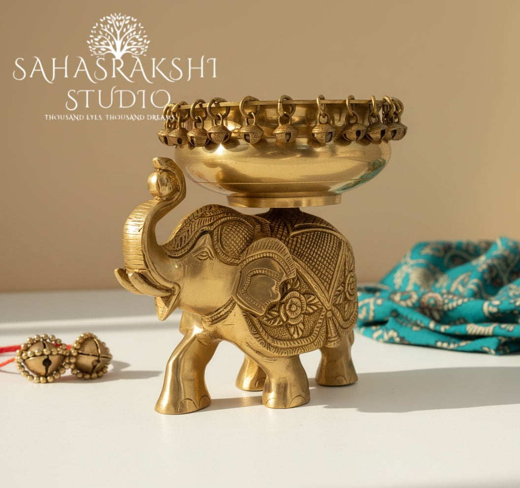 Beautiful Elephant Urli-Handcrafted with Taste