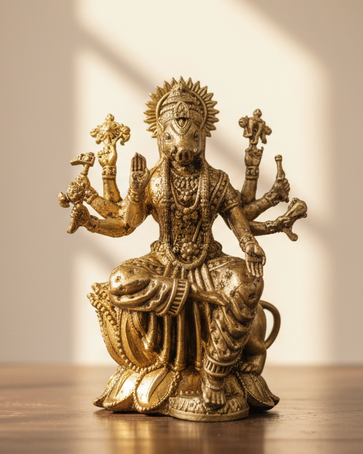 Sri Vaarahi Amman| Goddess Varahi| carved with devotion in premium brass